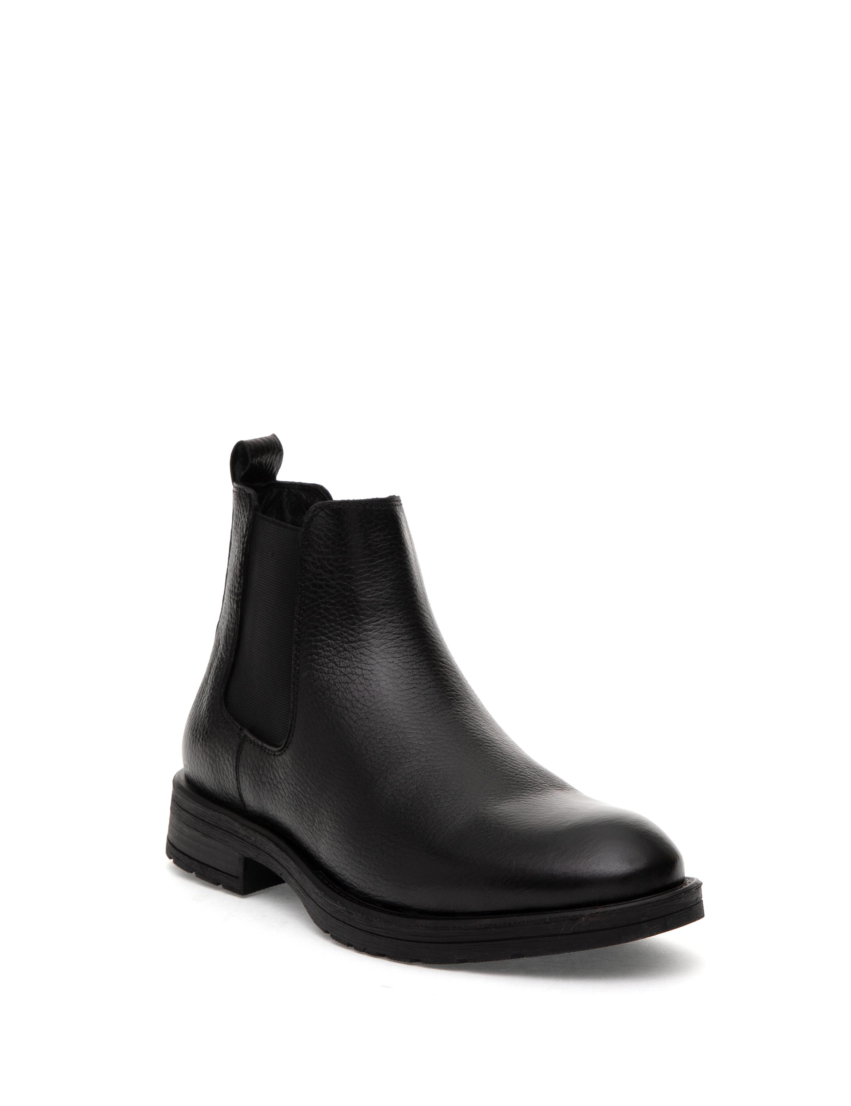 Siyah %100 Deri Kauçuk Taban Chelsea Bot