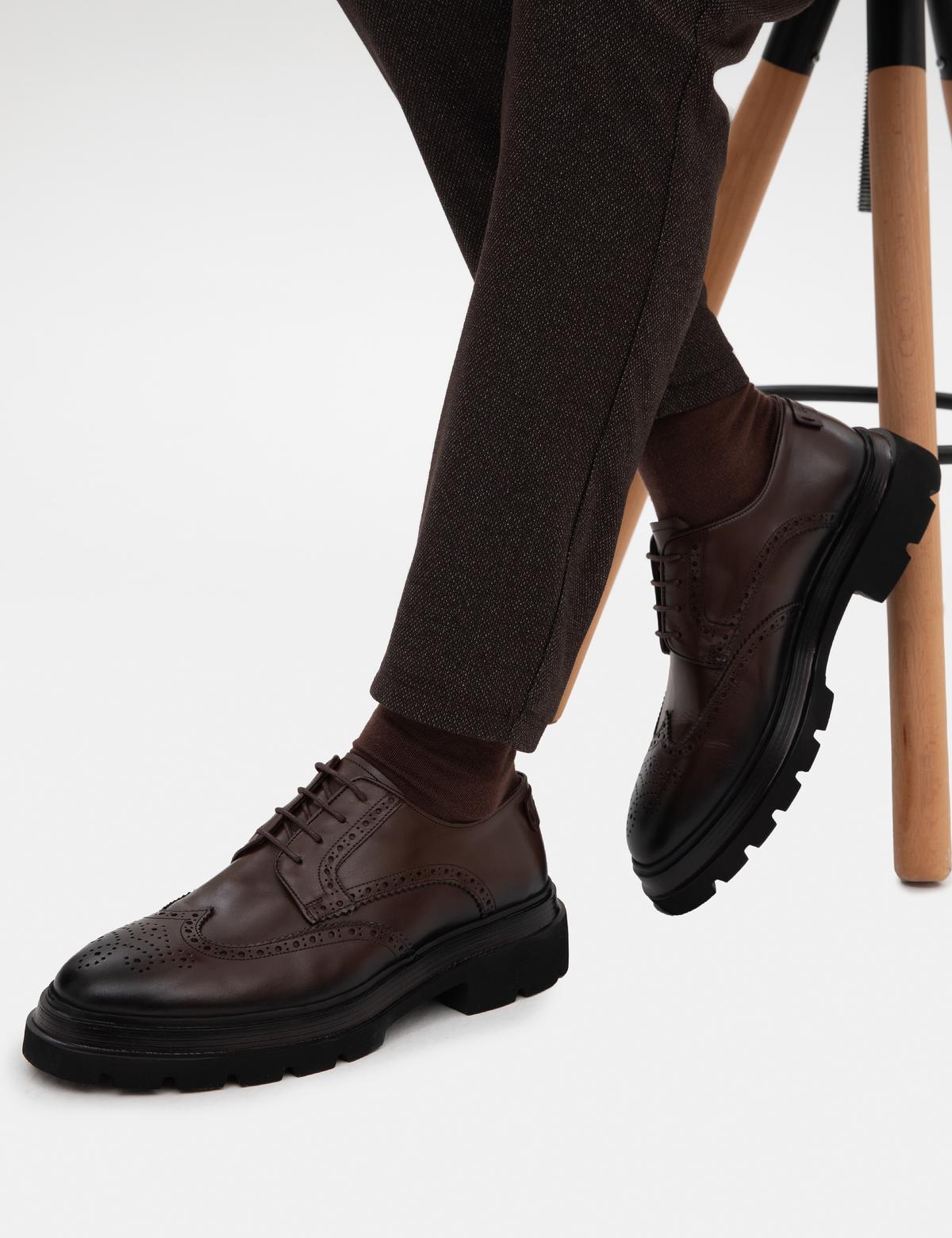 Kahverengi %100 Deri Casual Ayakkabı - 50319292010