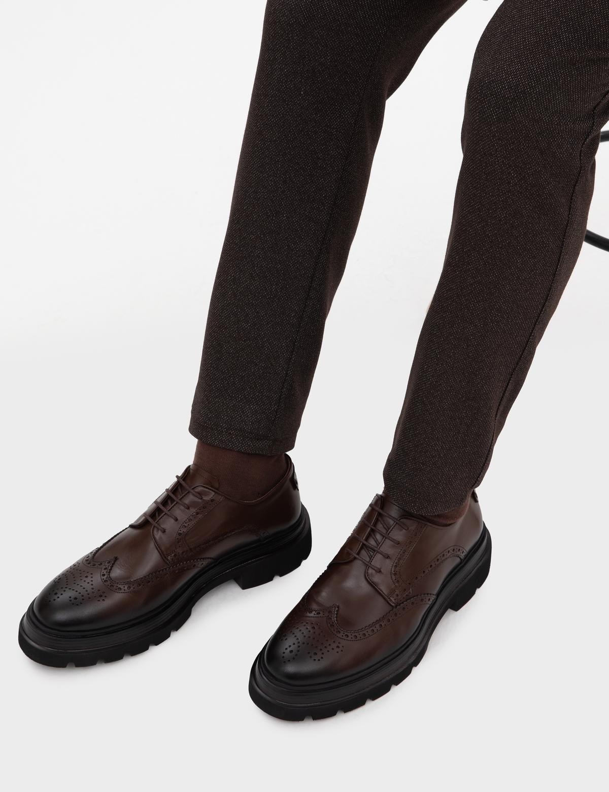 Kahverengi %100 Deri Casual Ayakkabı - 50319292010