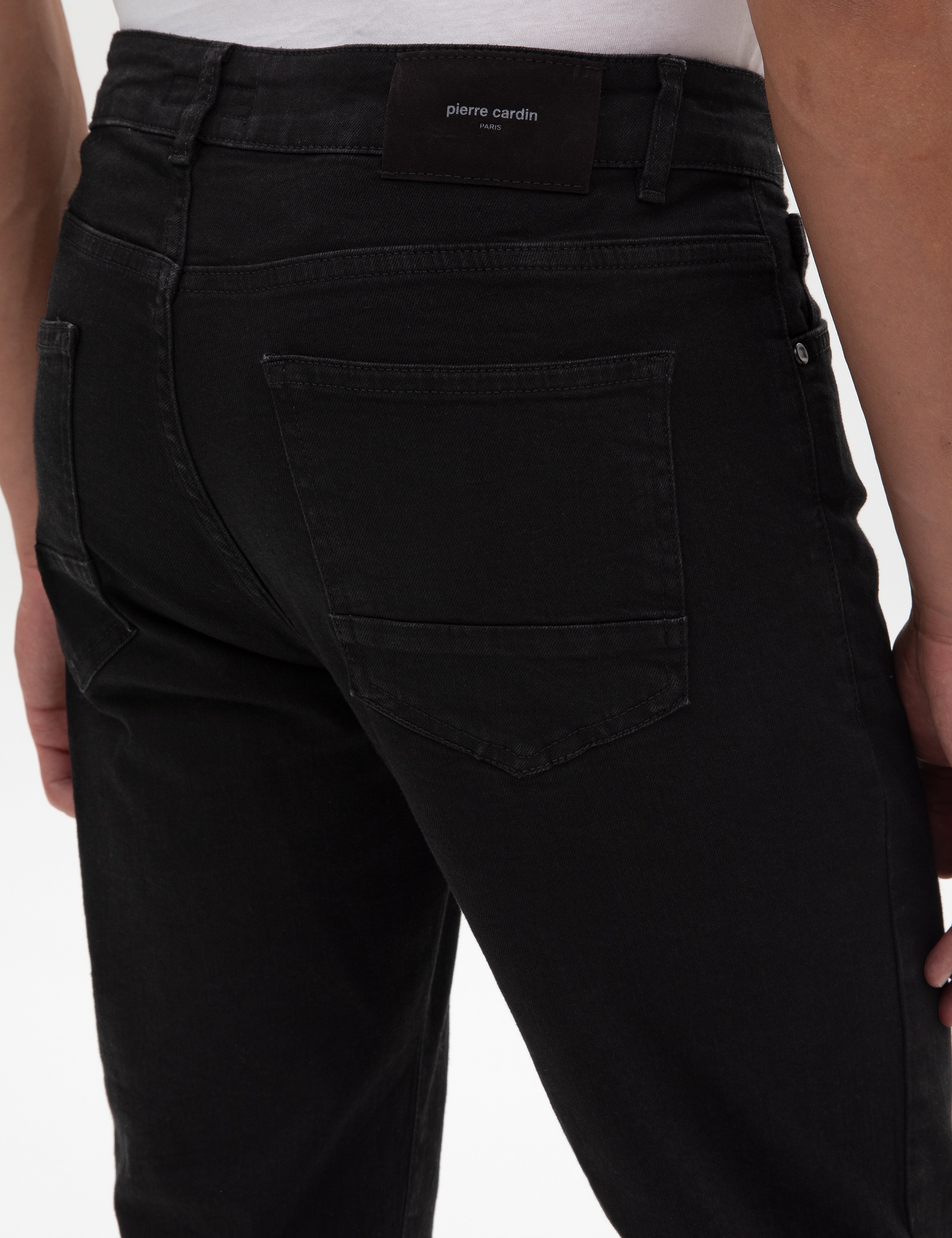 Siyah Straight Fit Jean Pantolon - Image 6