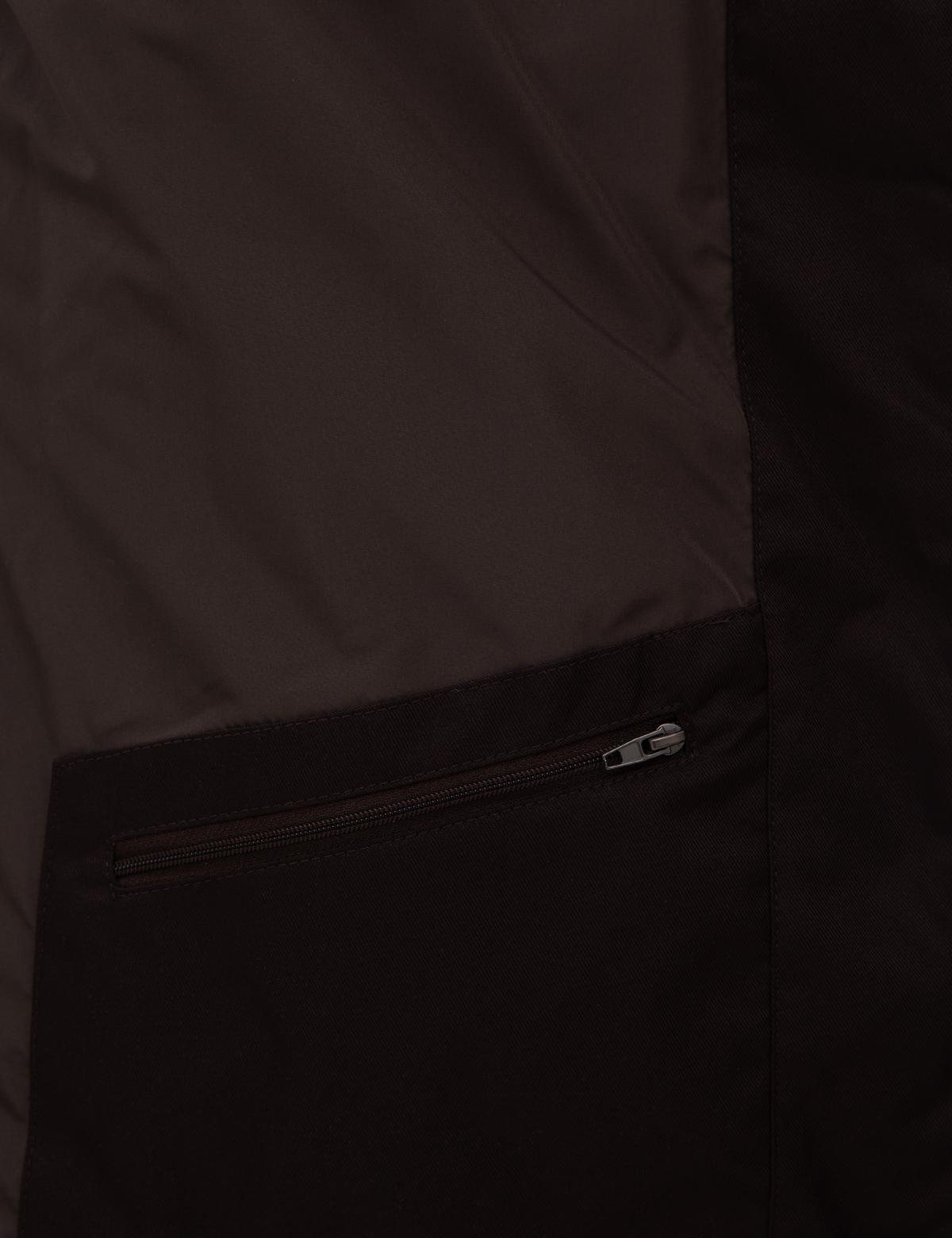 Koyu Kahverengi Suni Deri Ceket - 50318154023