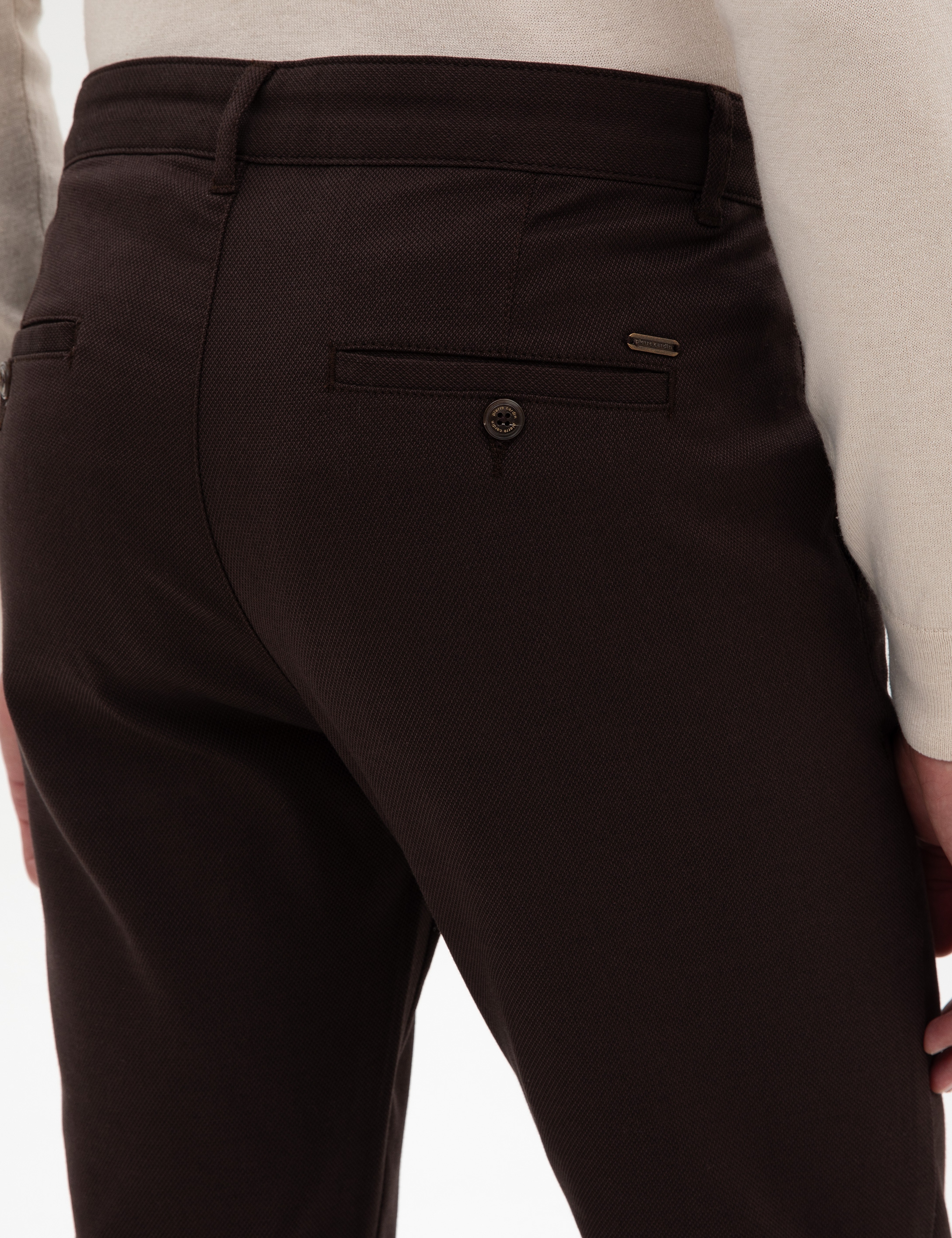 Kahverengi Slim Fit Kanvas Pantolon - Image 6