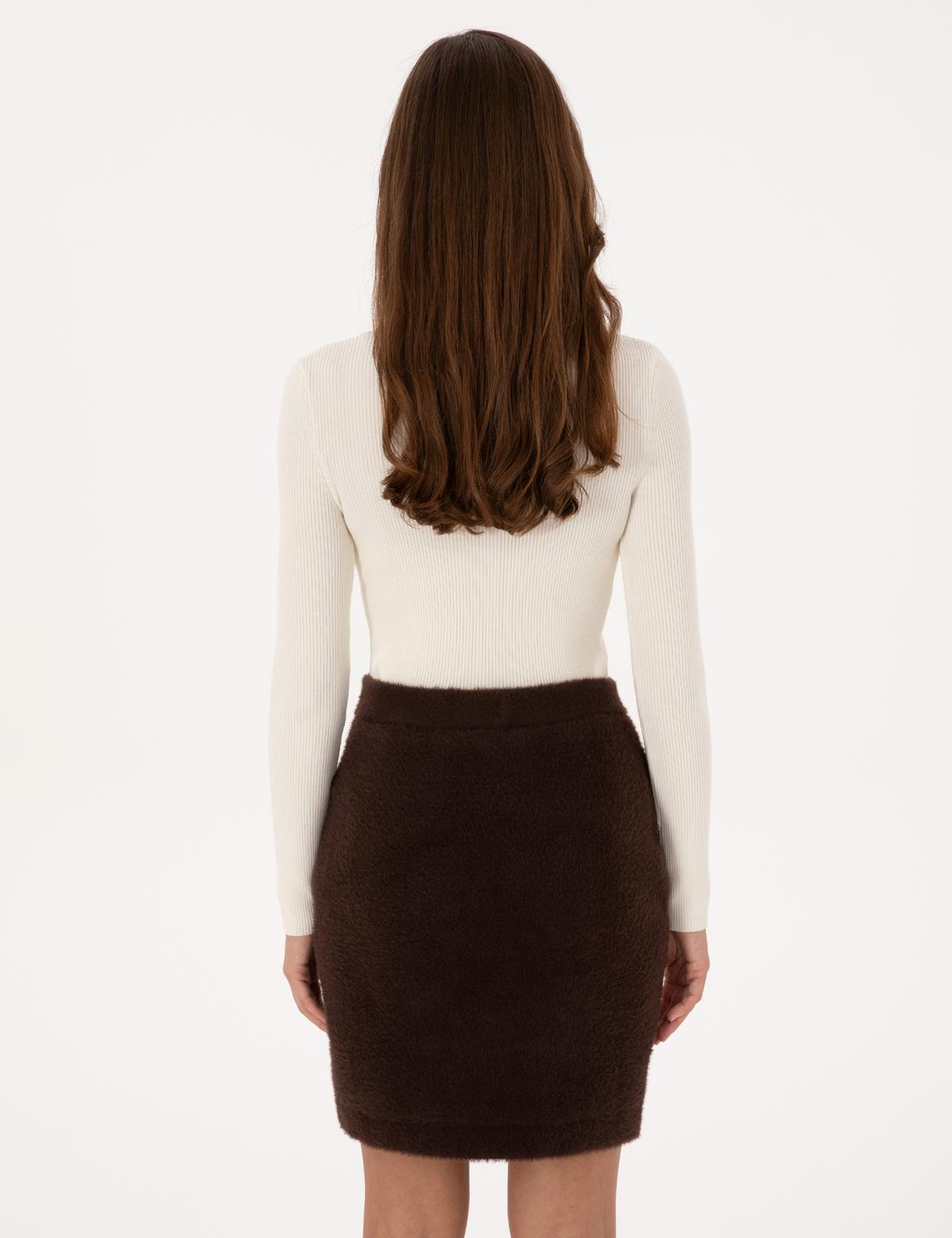 Ekru Slim Fit Polo Yaka Kazak - 50317090027