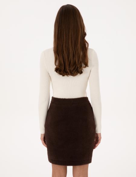 Ekru Slim Fit Polo Yaka Kazak - 50317090027