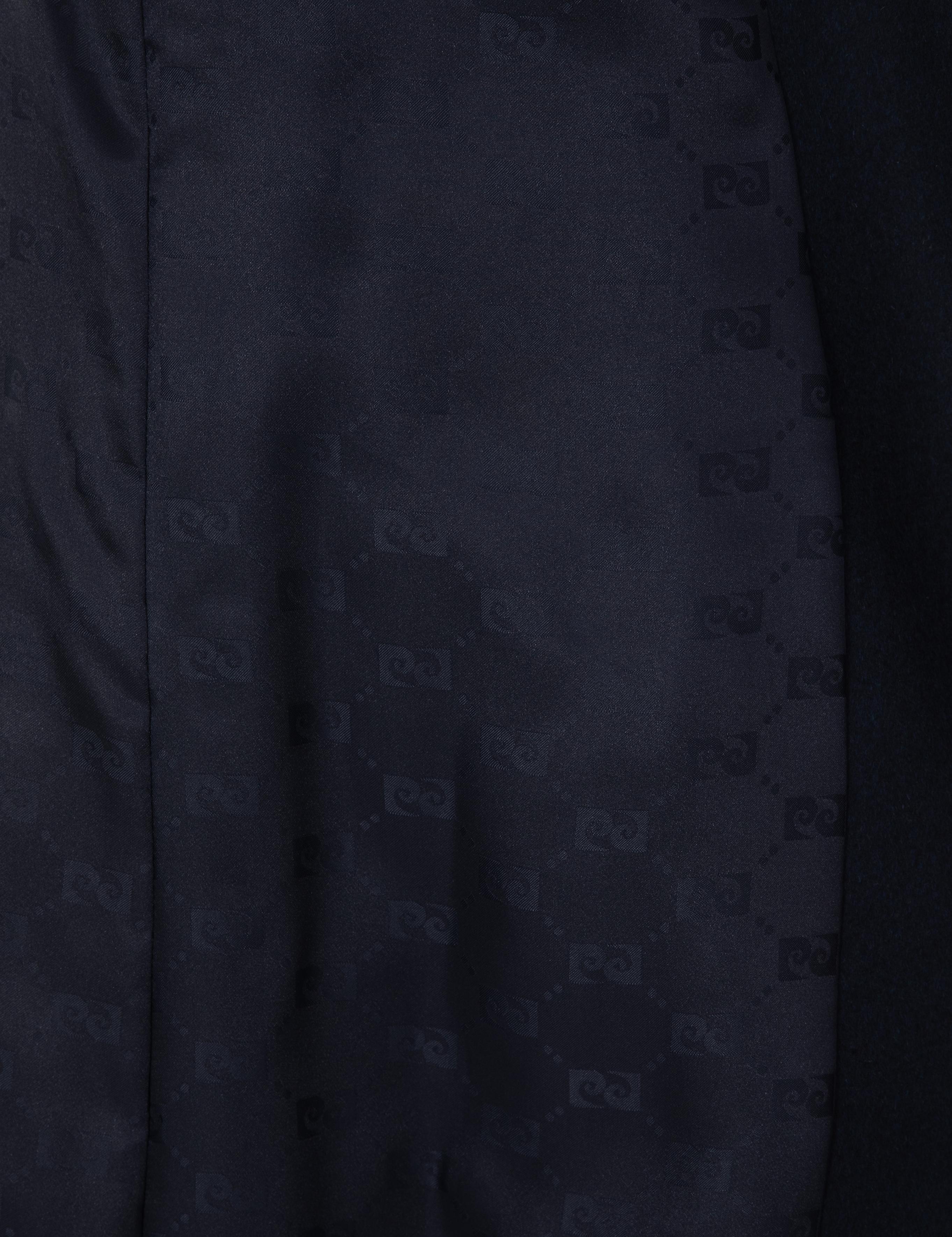 Lacivert Kaşe Kaban