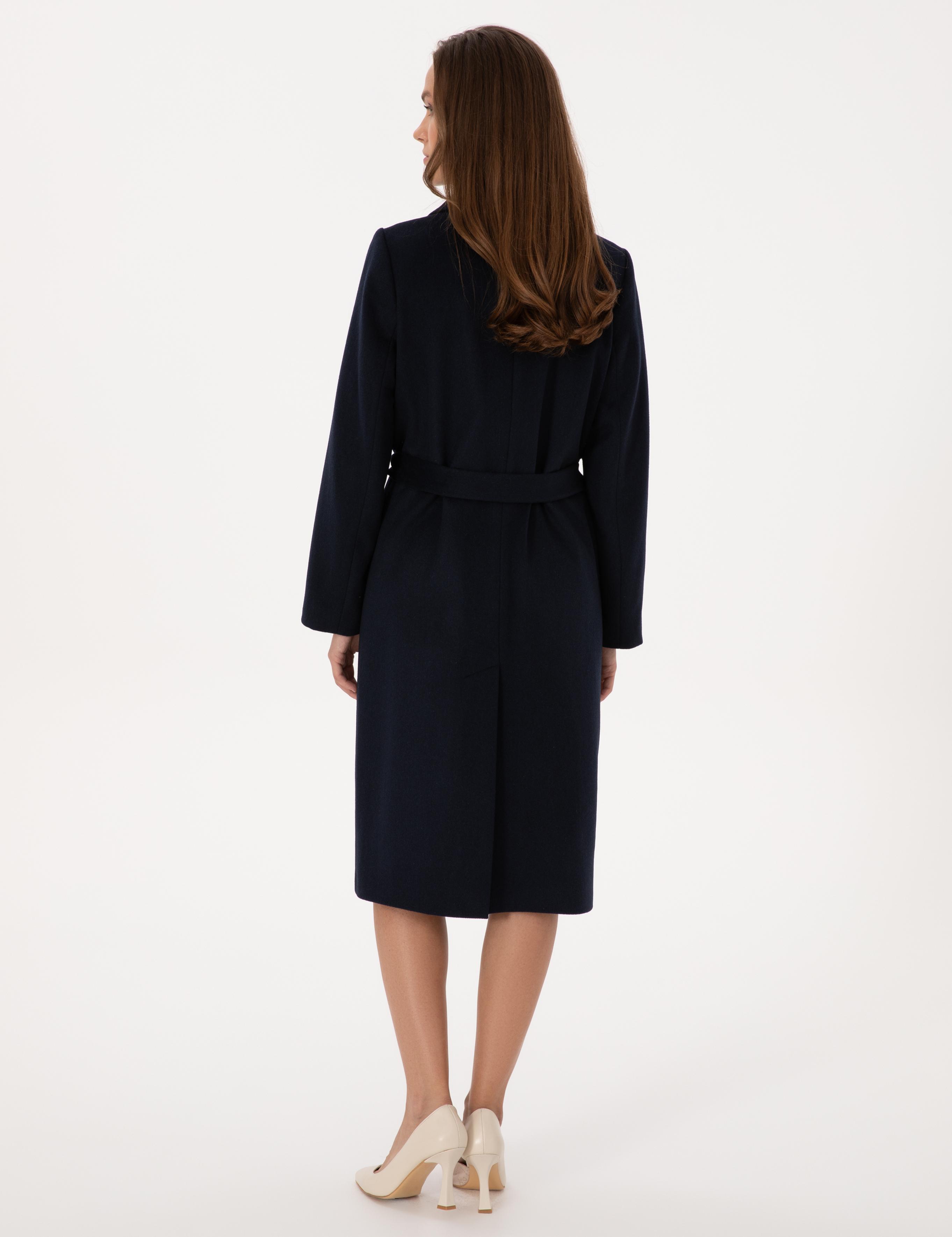 Lacivert Kaşe Kaban