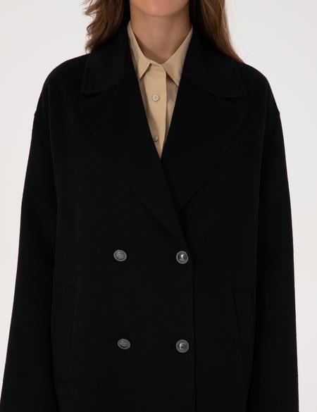 Siyah Kaşe Kaban - 50308929004