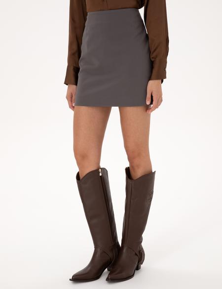 Antrasit Dokuma Etek - 50318251002