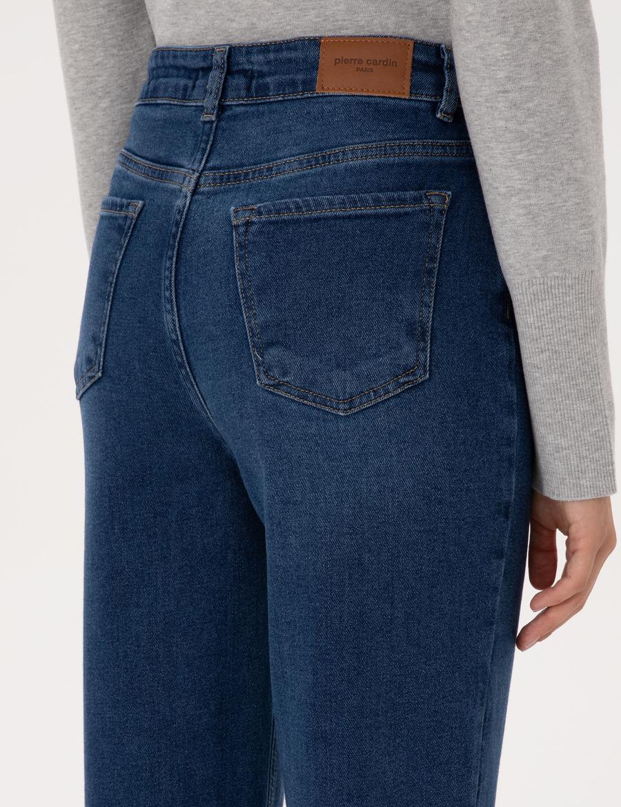 Açık Mavi Mom High Waist Fit Jean Pantolon