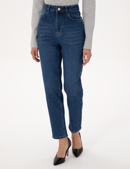 Açık Mavi Mom High Waist Fit Jean Pantolon - 50318254001