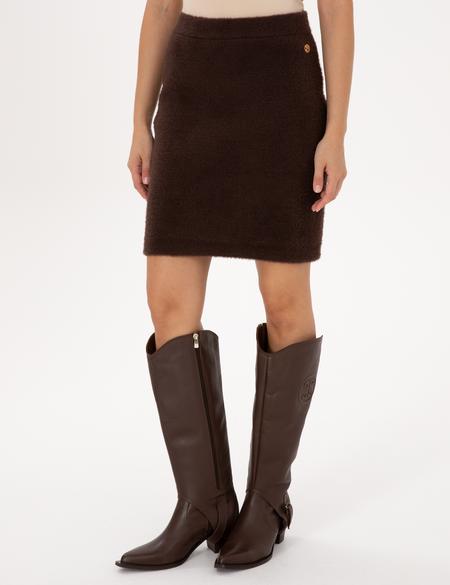 Kahverengi Kalem Fit Triko Etek - 50316408003