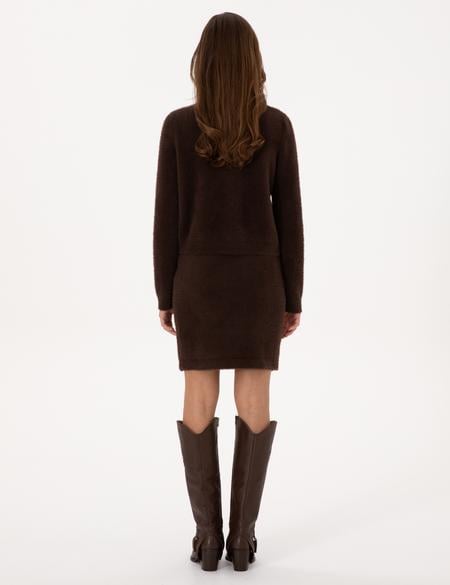 Kahverengi Kalem Fit Triko Etek - 50316408003