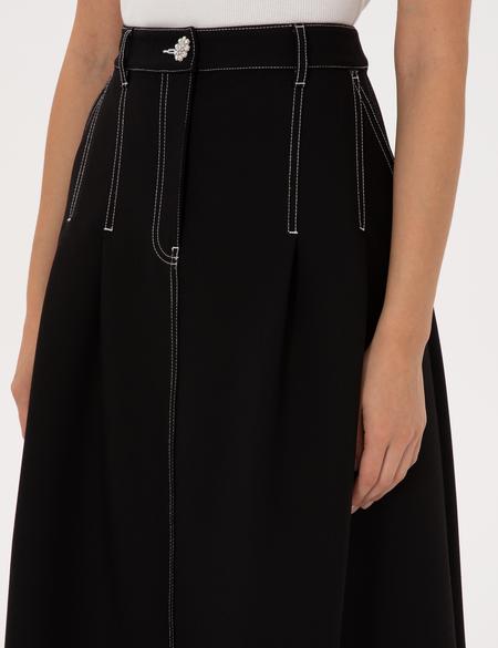 Siyah A Kesim Dokuma Etek - 50310037004