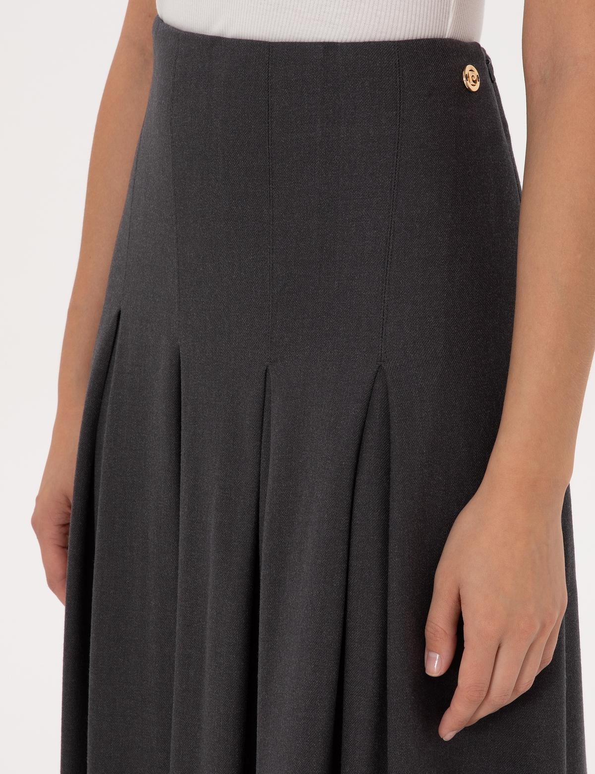 Antrasit A Kesim Dokuma Etek - 50313659006