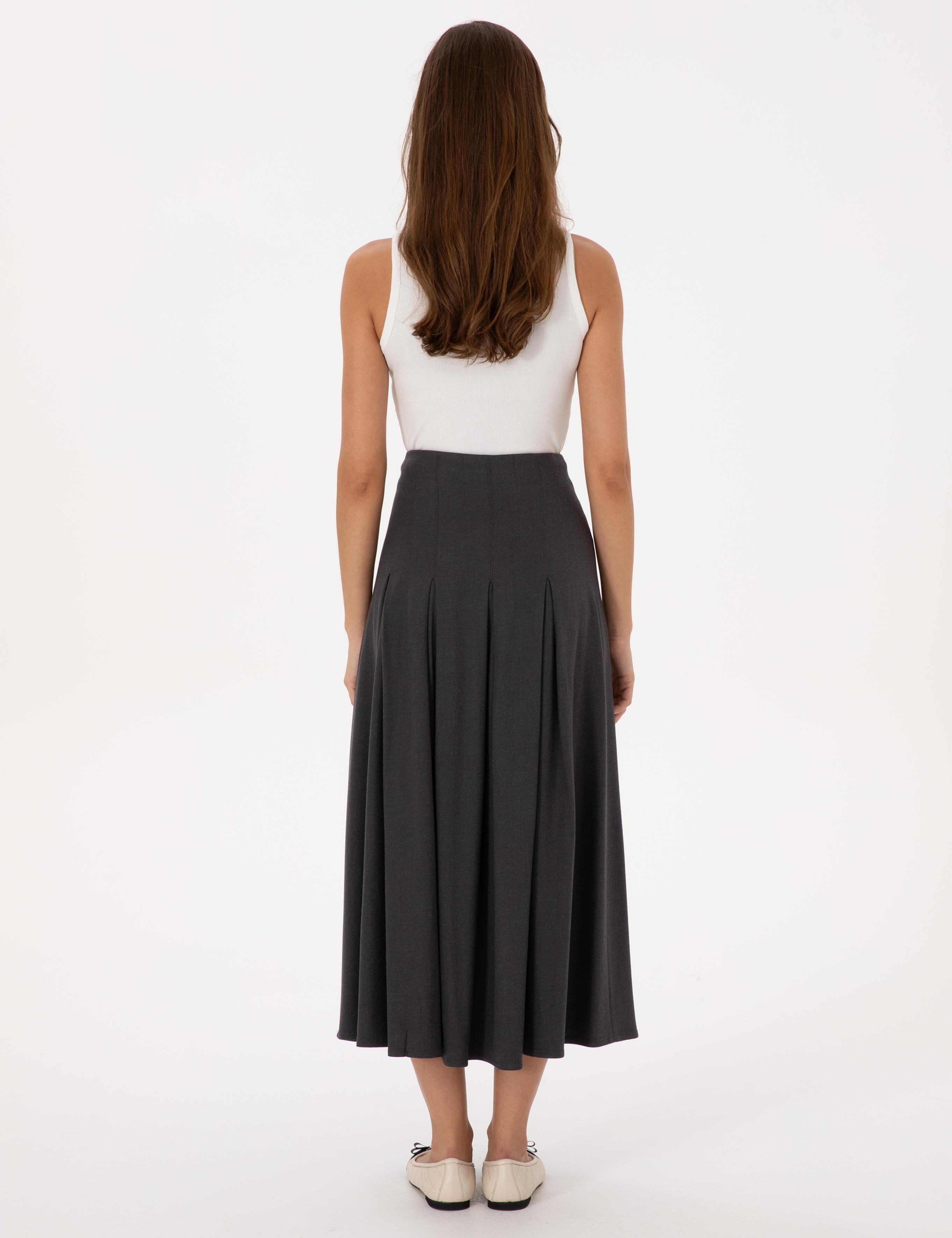 Antrasit A Kesim Dokuma Etek