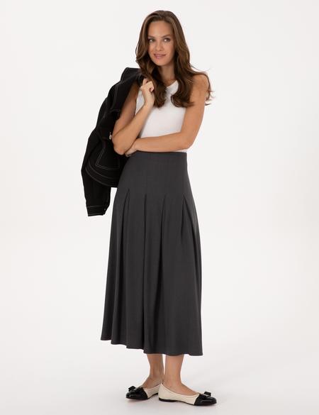 Antrasit A Kesim Dokuma Etek - 50313659006