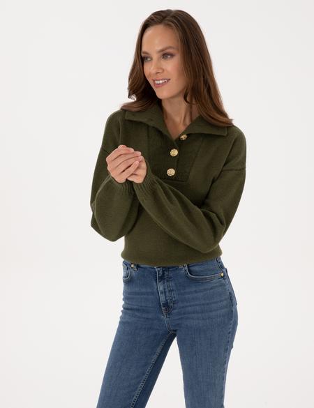 Haki Comfort Fit Kazak - 50310934011