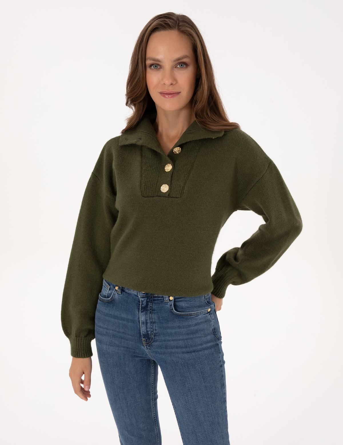 Haki Comfort Fit Kazak - 50310934011