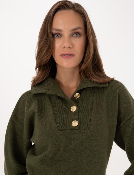 Haki Comfort Fit Kazak - 50310934011