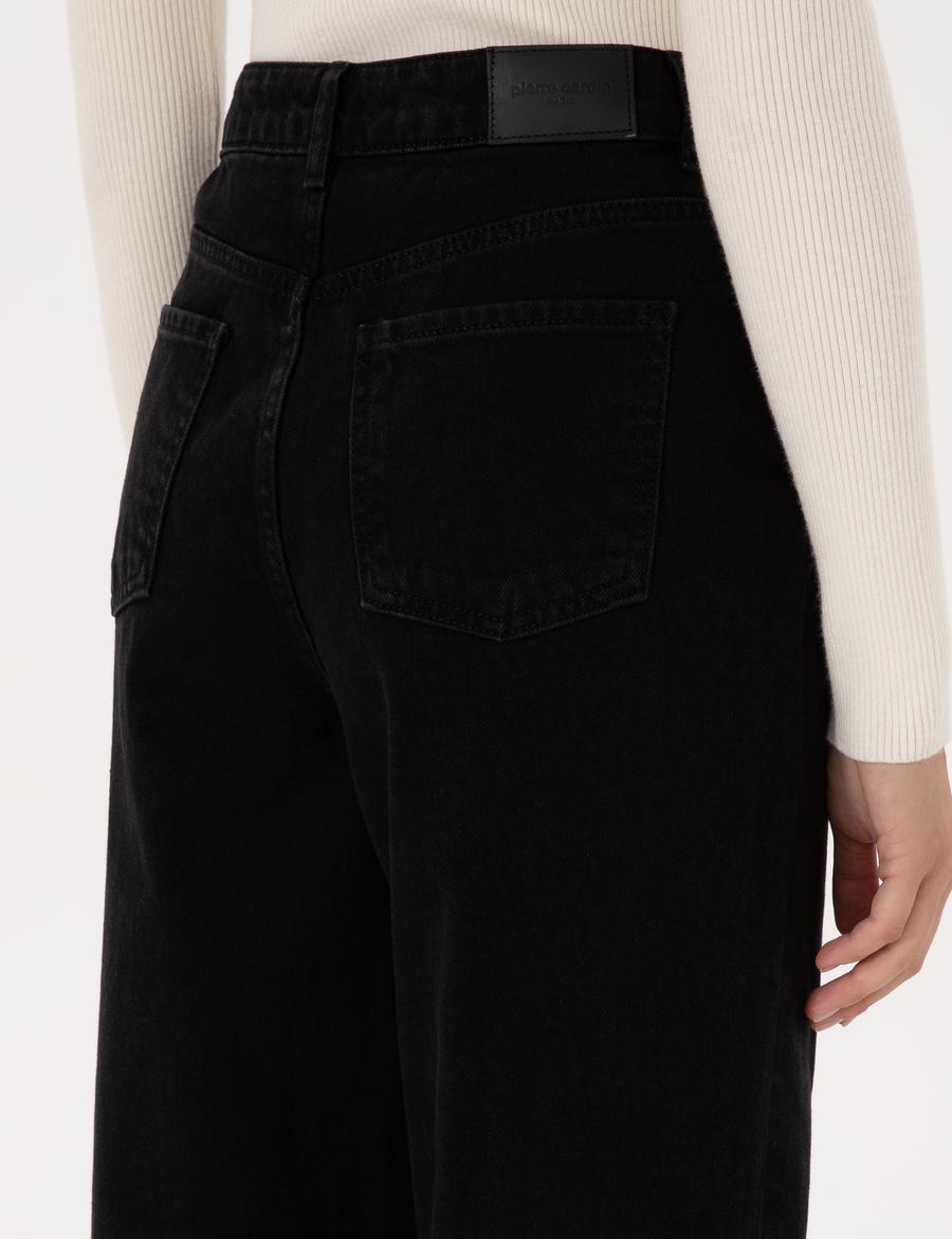Siyah Loose Fit Jean Pantolon