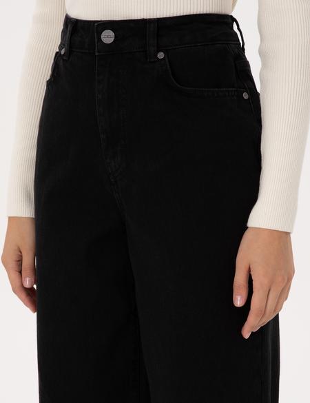 Siyah Loose Fit Jean Pantolon - 50318043012