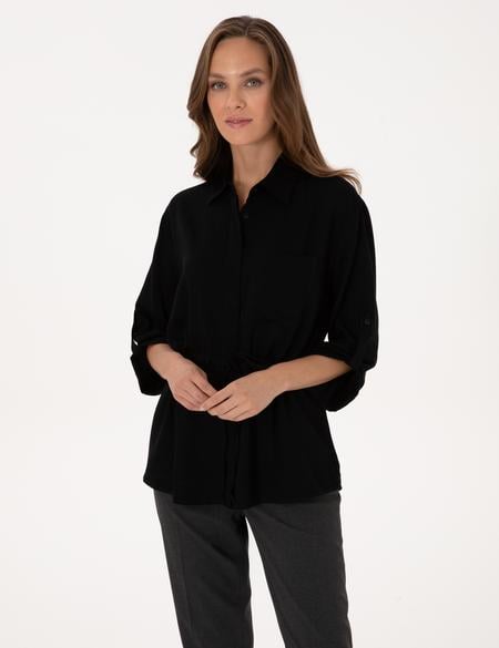 Siyah Comfort Fit Uzun Kollu Gömlek - 50318228001