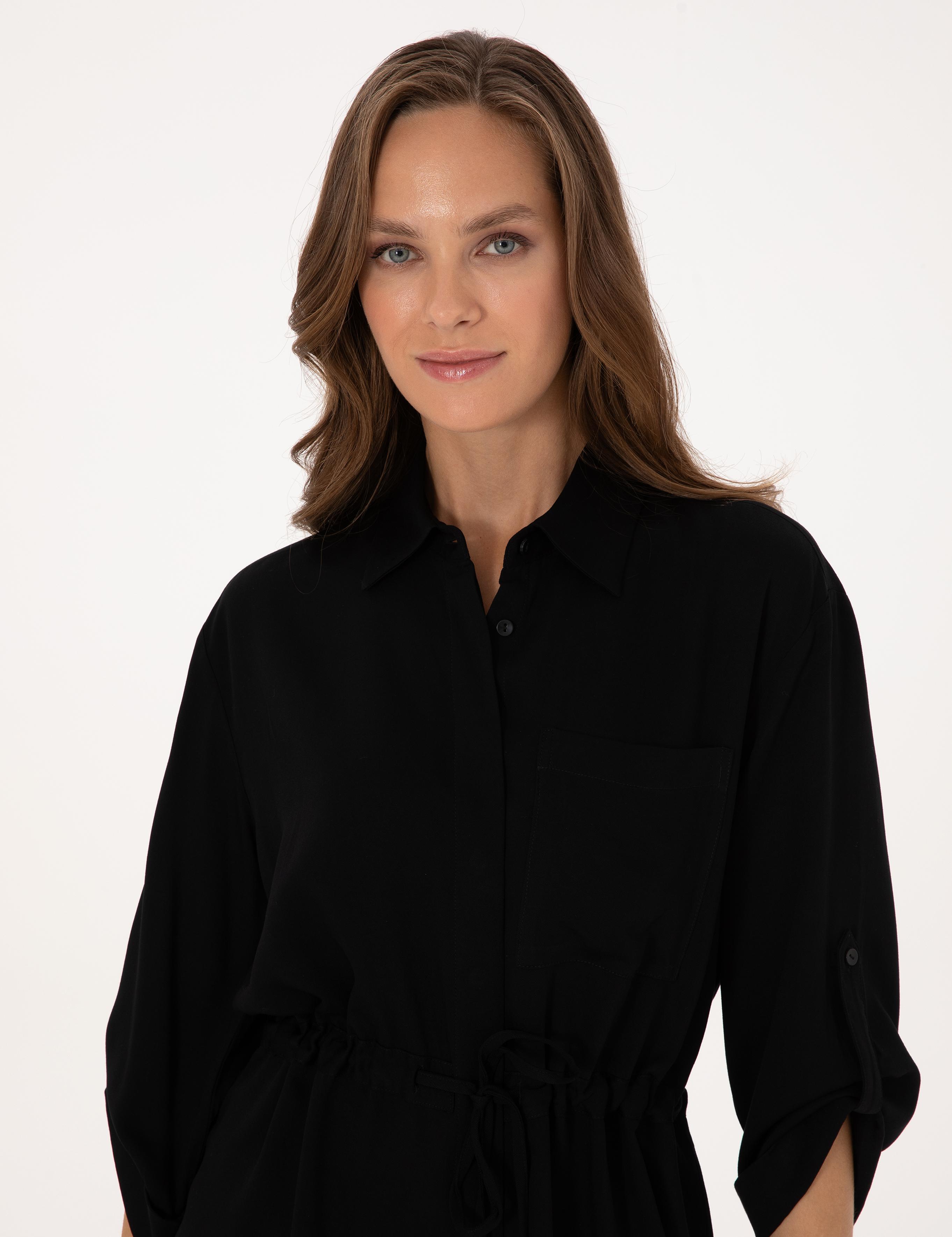 Siyah Comfort Fit Uzun Kollu Gömlek