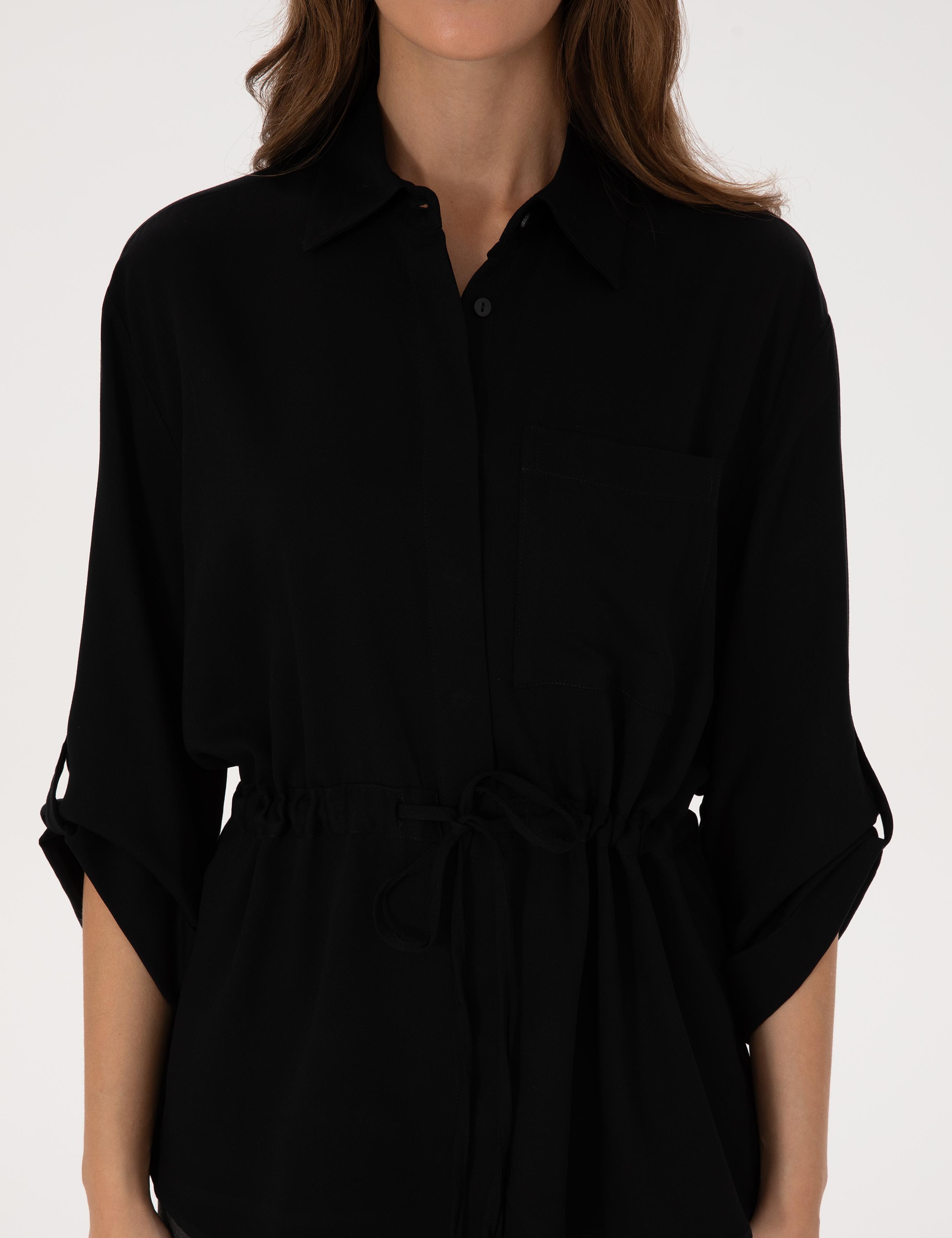 Siyah Comfort Fit Uzun Kollu Gömlek