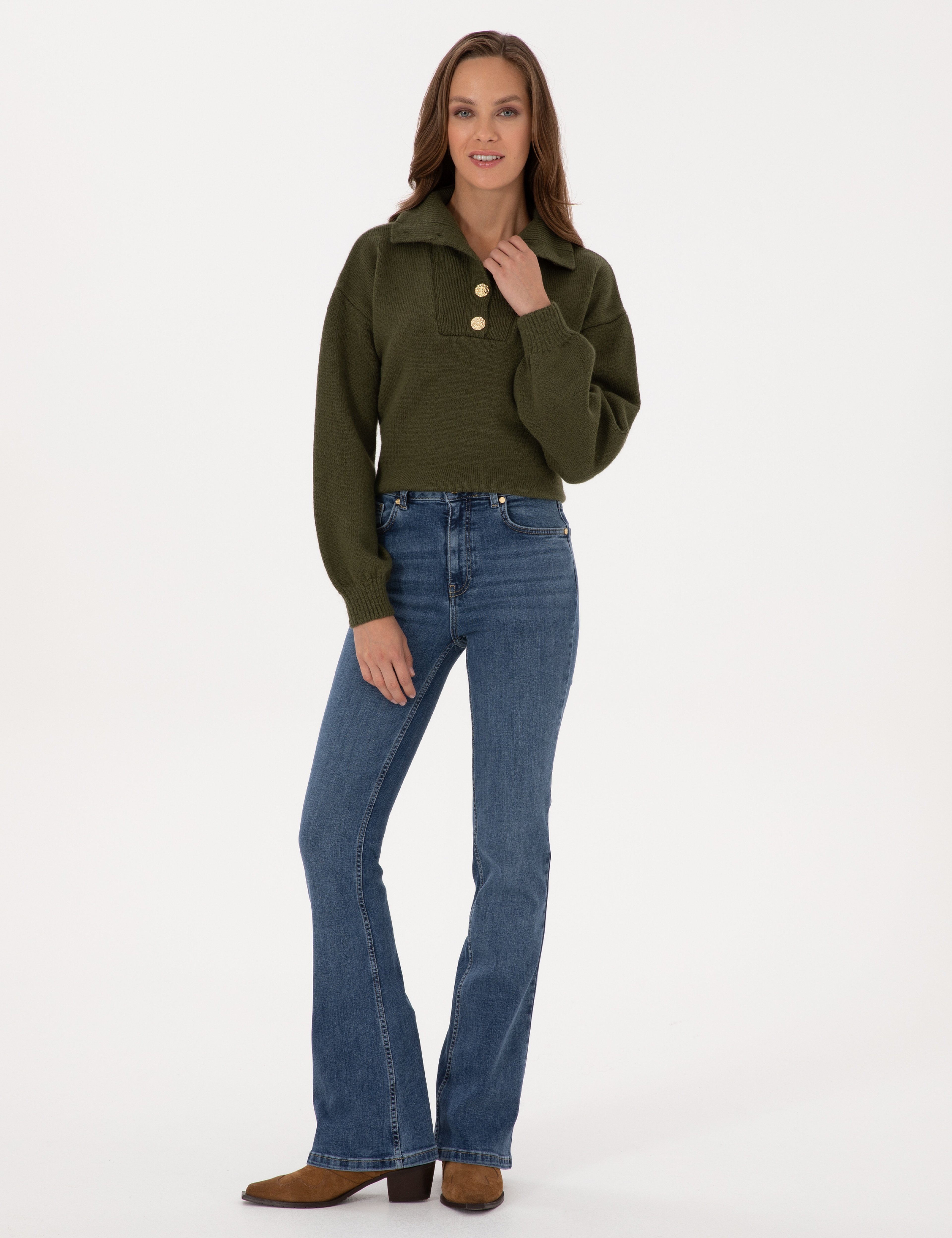 Mavi Skinny Flare Fit Jean Pantolon - Image 1