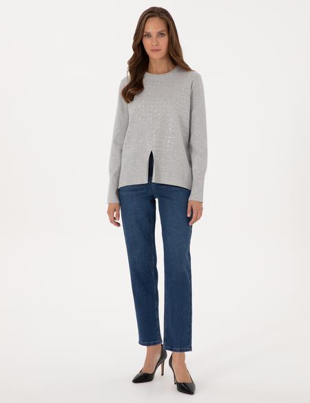 Gri Melanj Regular Fit Kazak - 50310926011