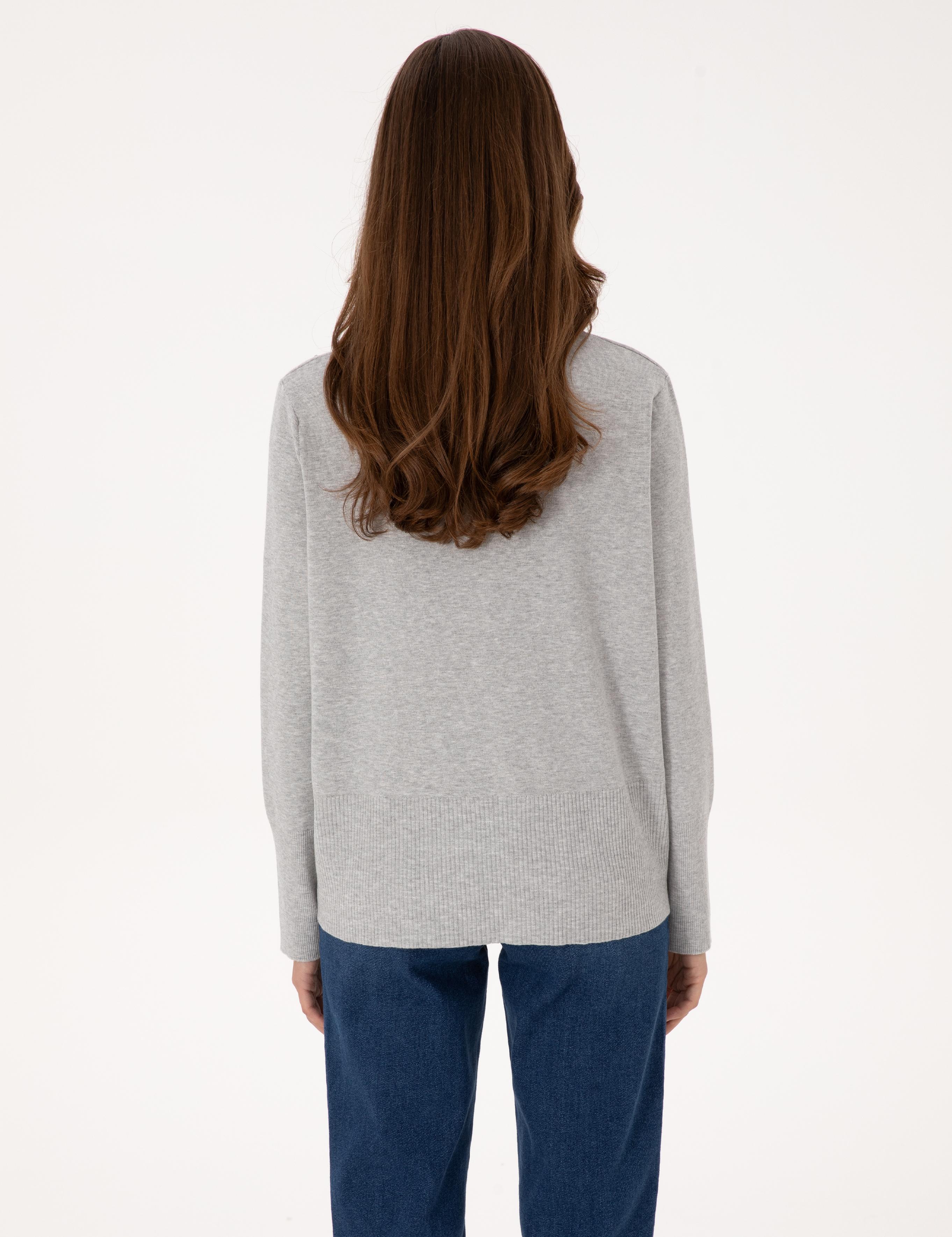 Gri Melanj Regular Fit Kazak