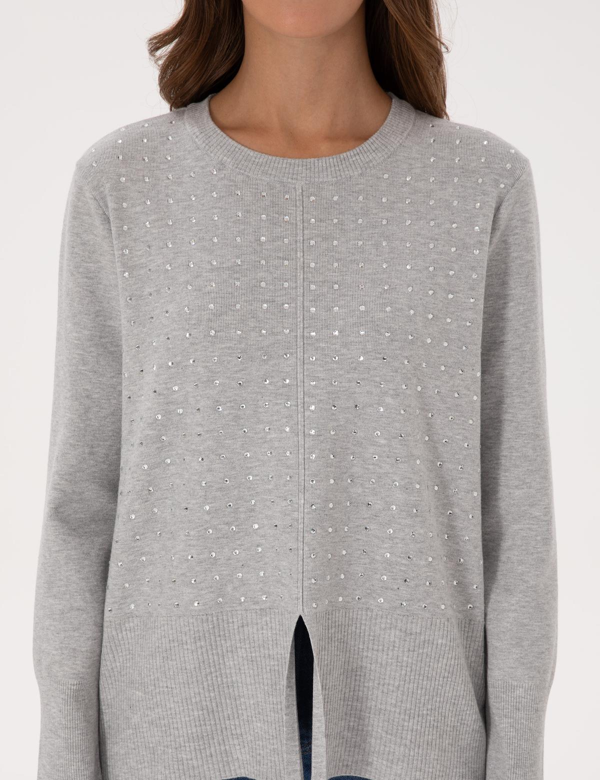 Gri Melanj Regular Fit Kazak - 50310926011