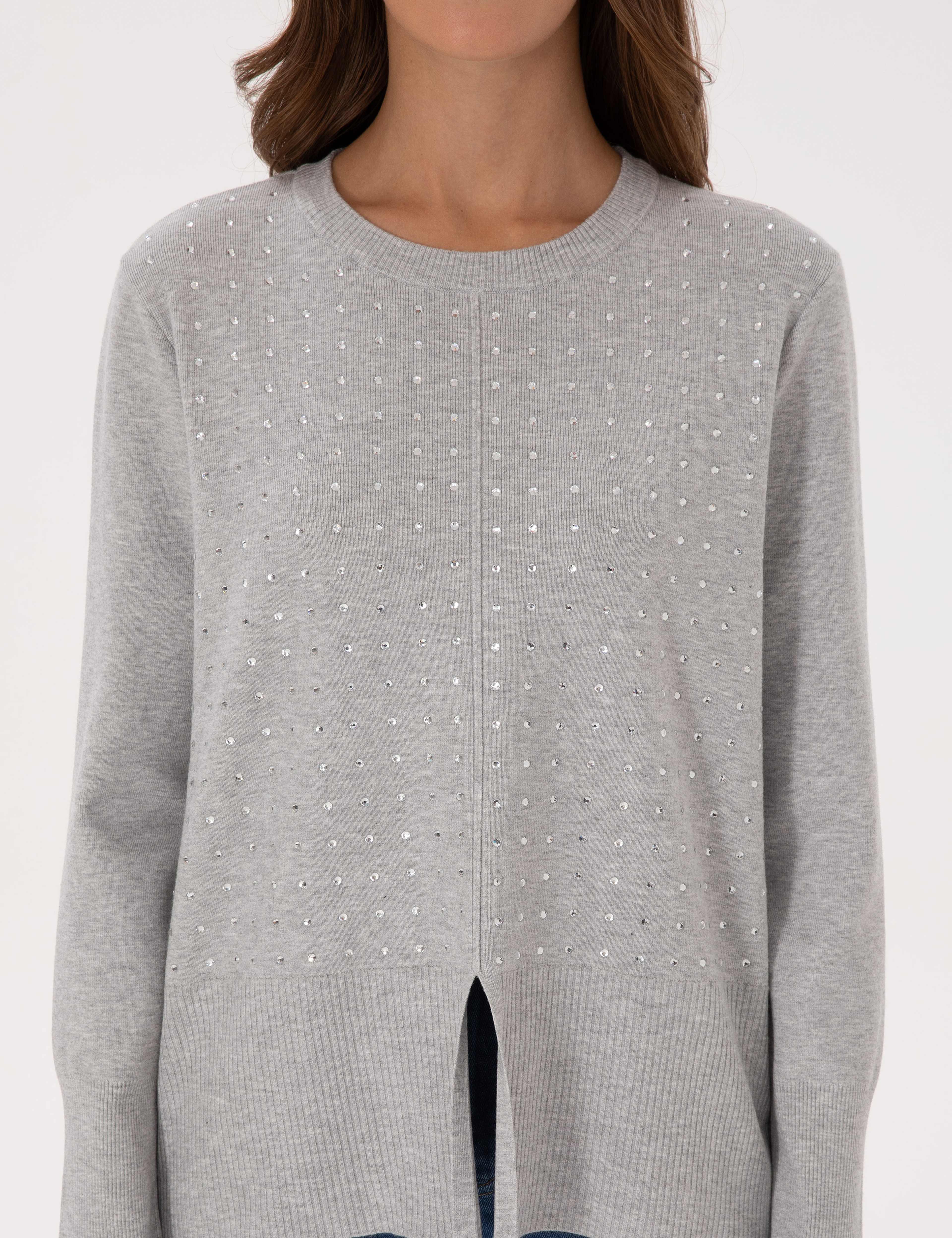 Gri Melanj Regular Fit Kazak - Image 6