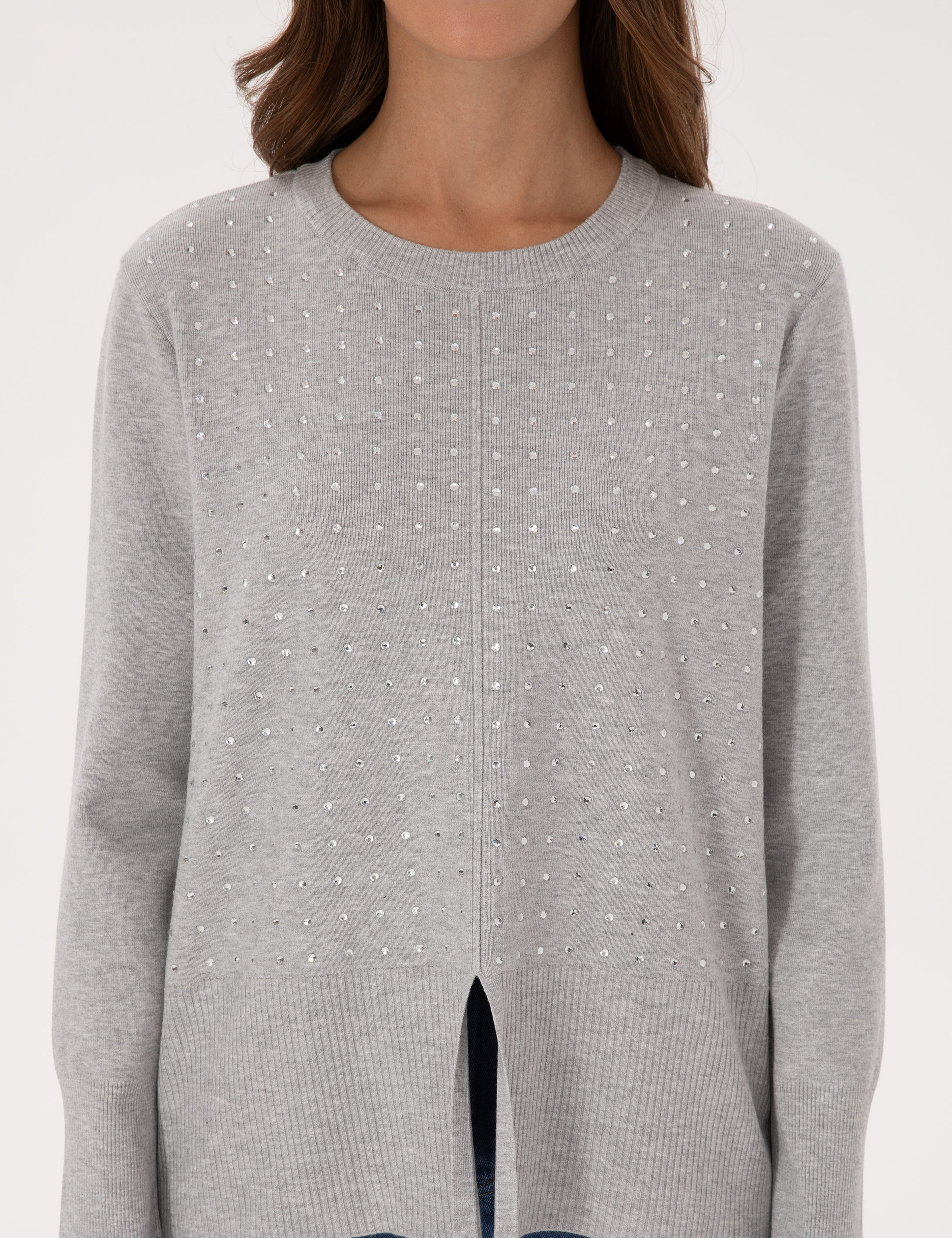 Gri Melanj Regular Fit Kazak