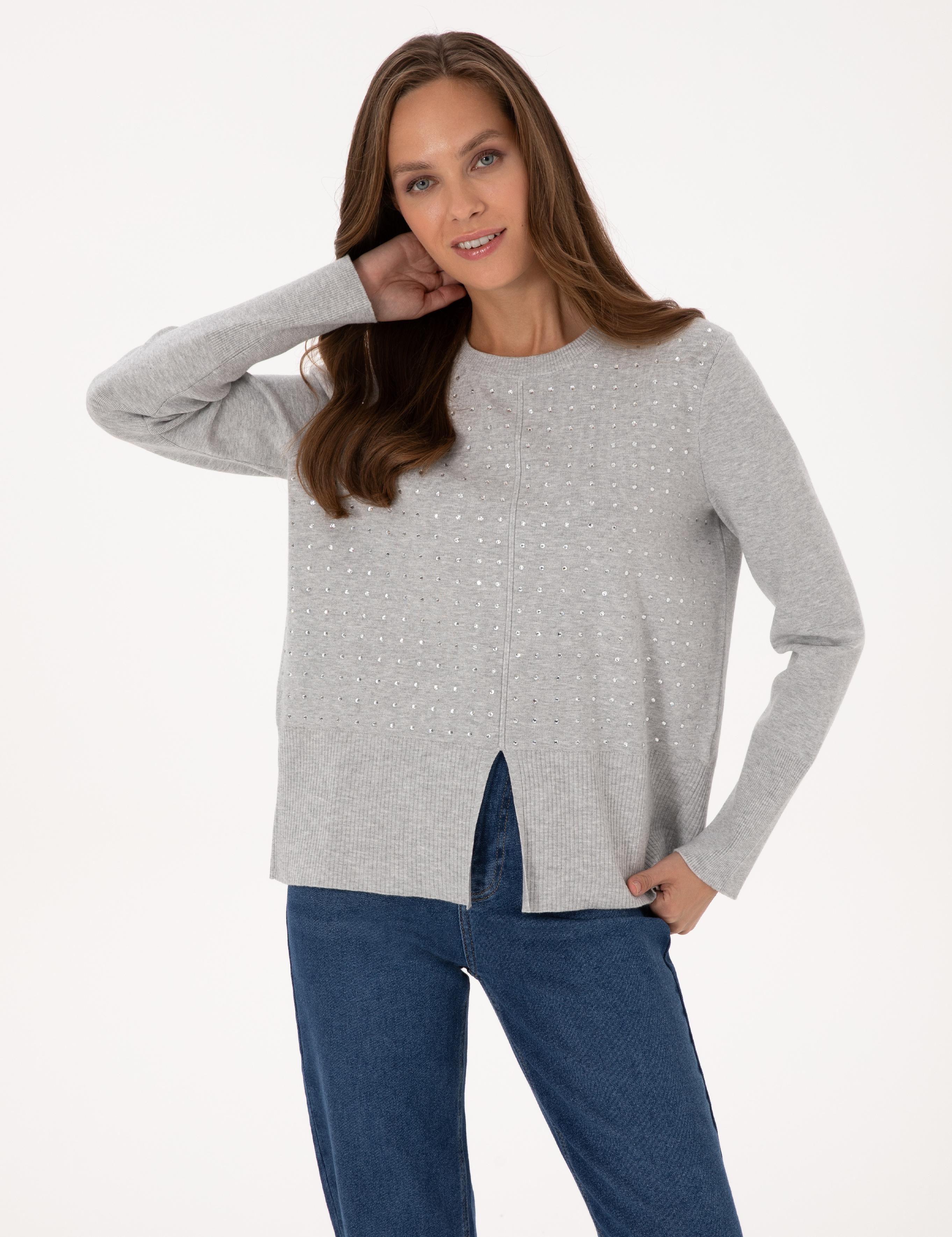 Gri Melanj Regular Fit Kazak