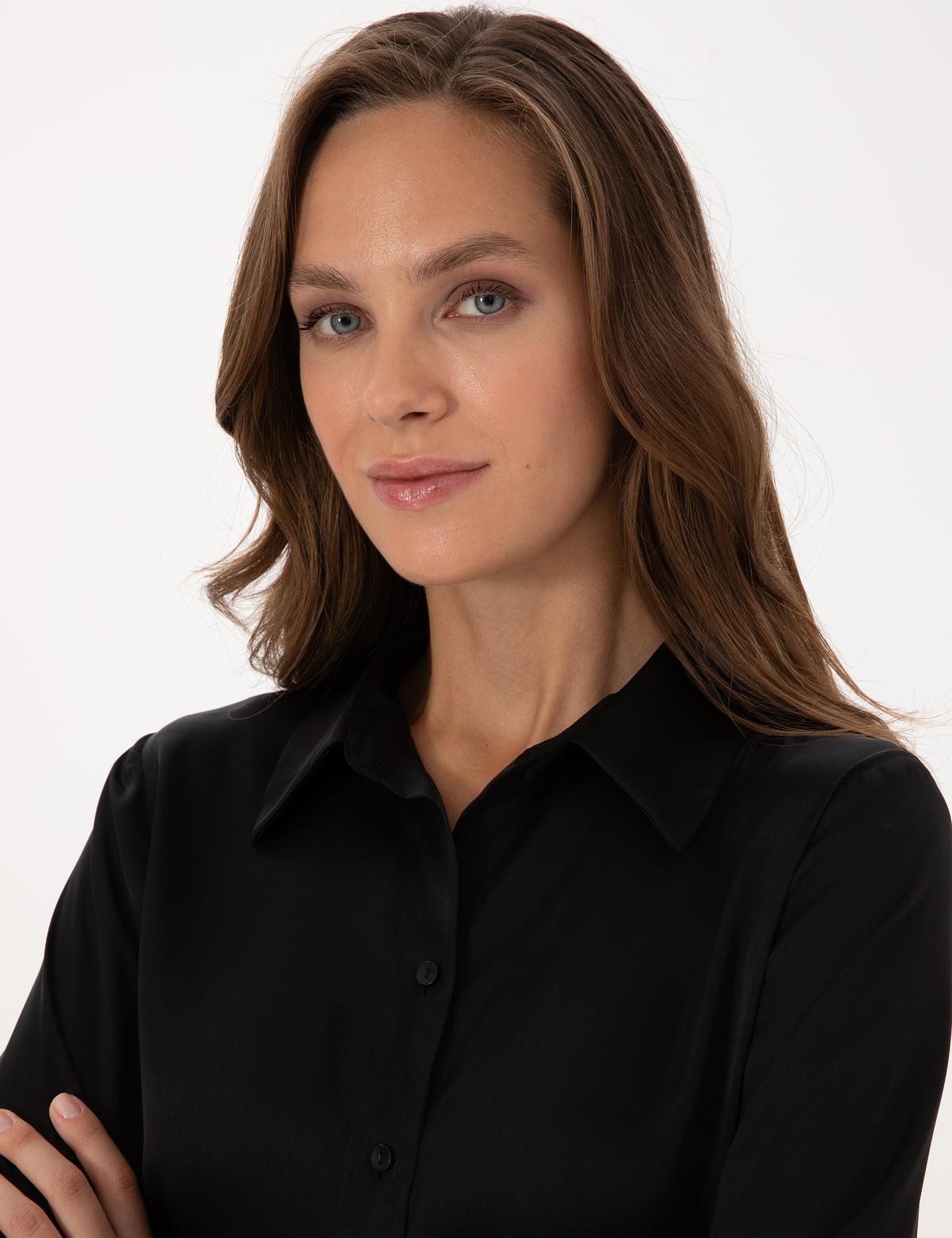 Siyah Comfort Fit Uzun Kollu Gömlek - 50318218003