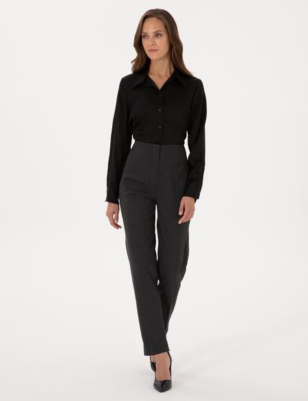 Siyah Comfort Fit Uzun Kollu Gömlek - 50318218003