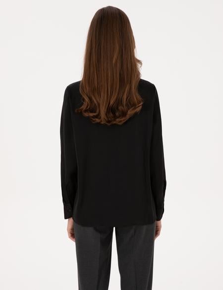 Siyah Comfort Fit Uzun Kollu Gömlek - 50318218003