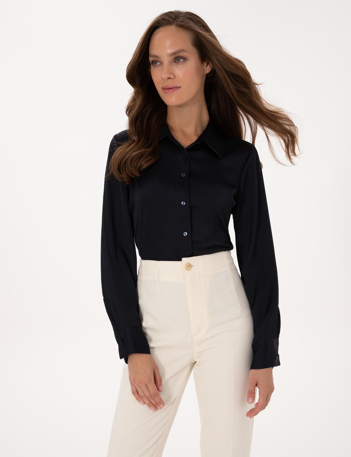 Lacivert Comfort Fit Uzun Kollu Gömlek - 50318218009