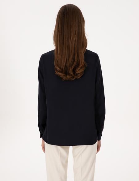 Lacivert Comfort Fit Uzun Kollu Gömlek - 50318218009