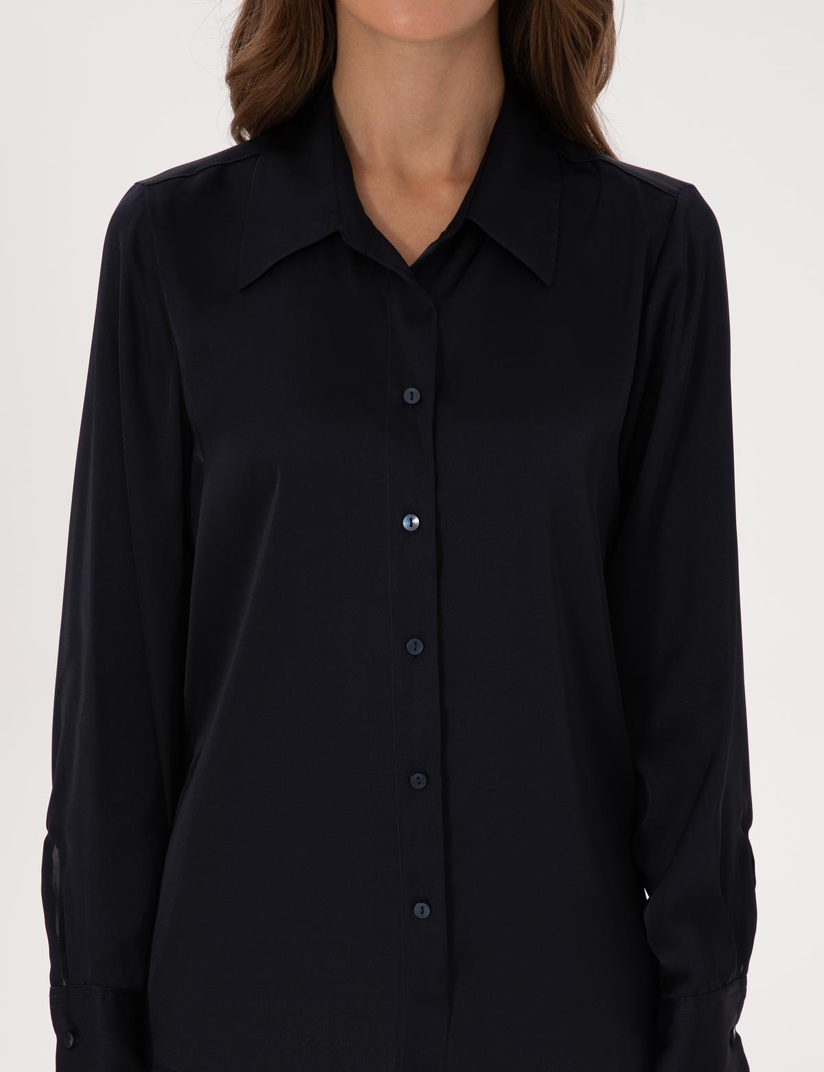 Lacivert Comfort Fit Uzun Kollu Gömlek - 50318218009