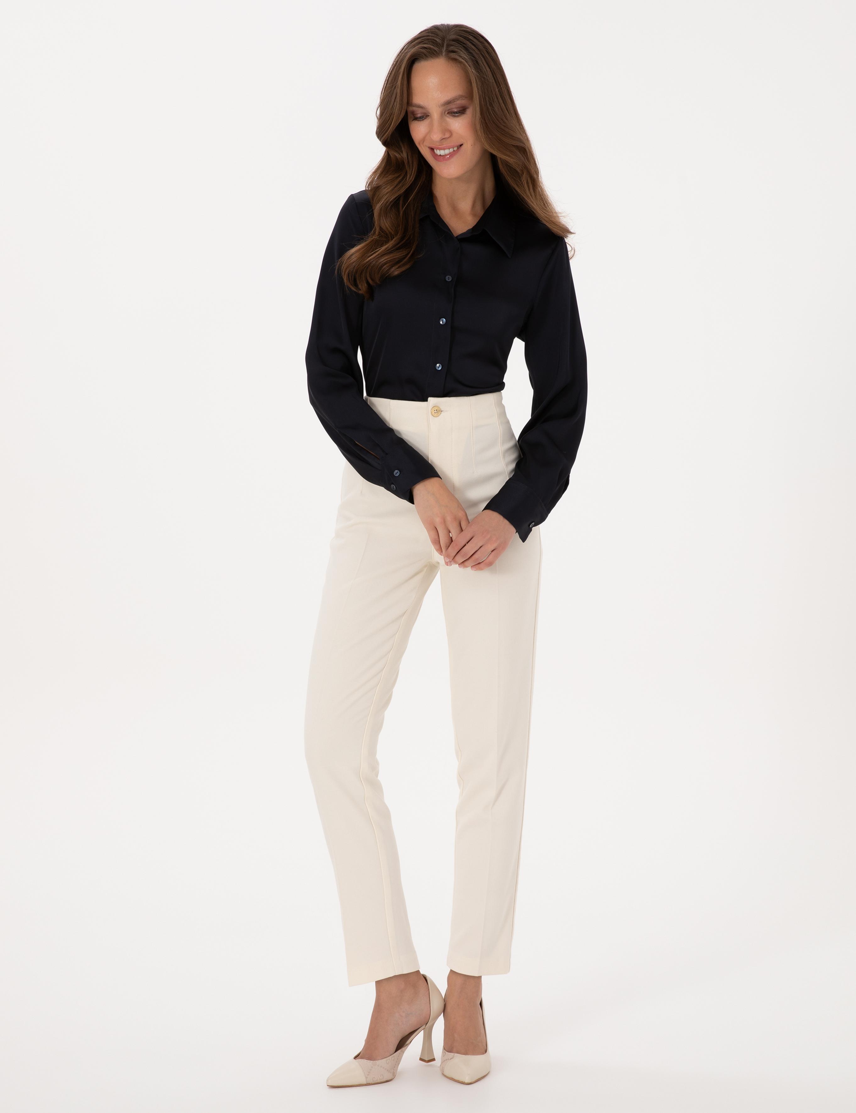 Lacivert Comfort Fit Uzun Kollu Gömlek