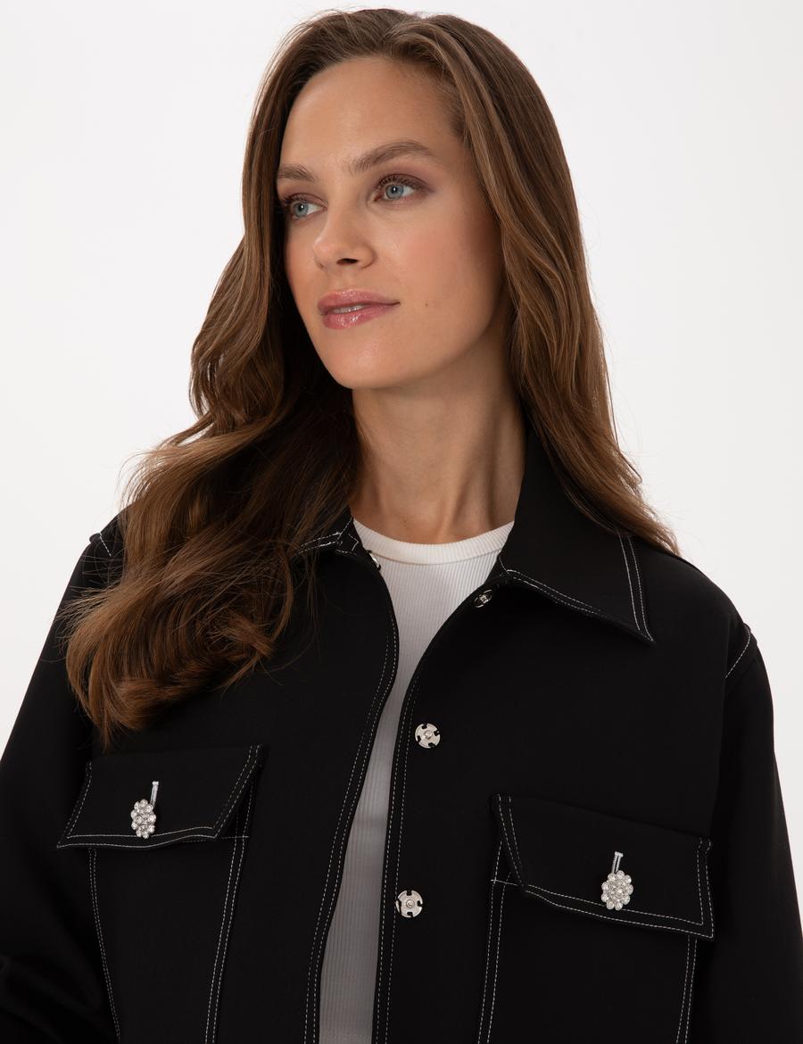 Siyah Crop Top Ceket