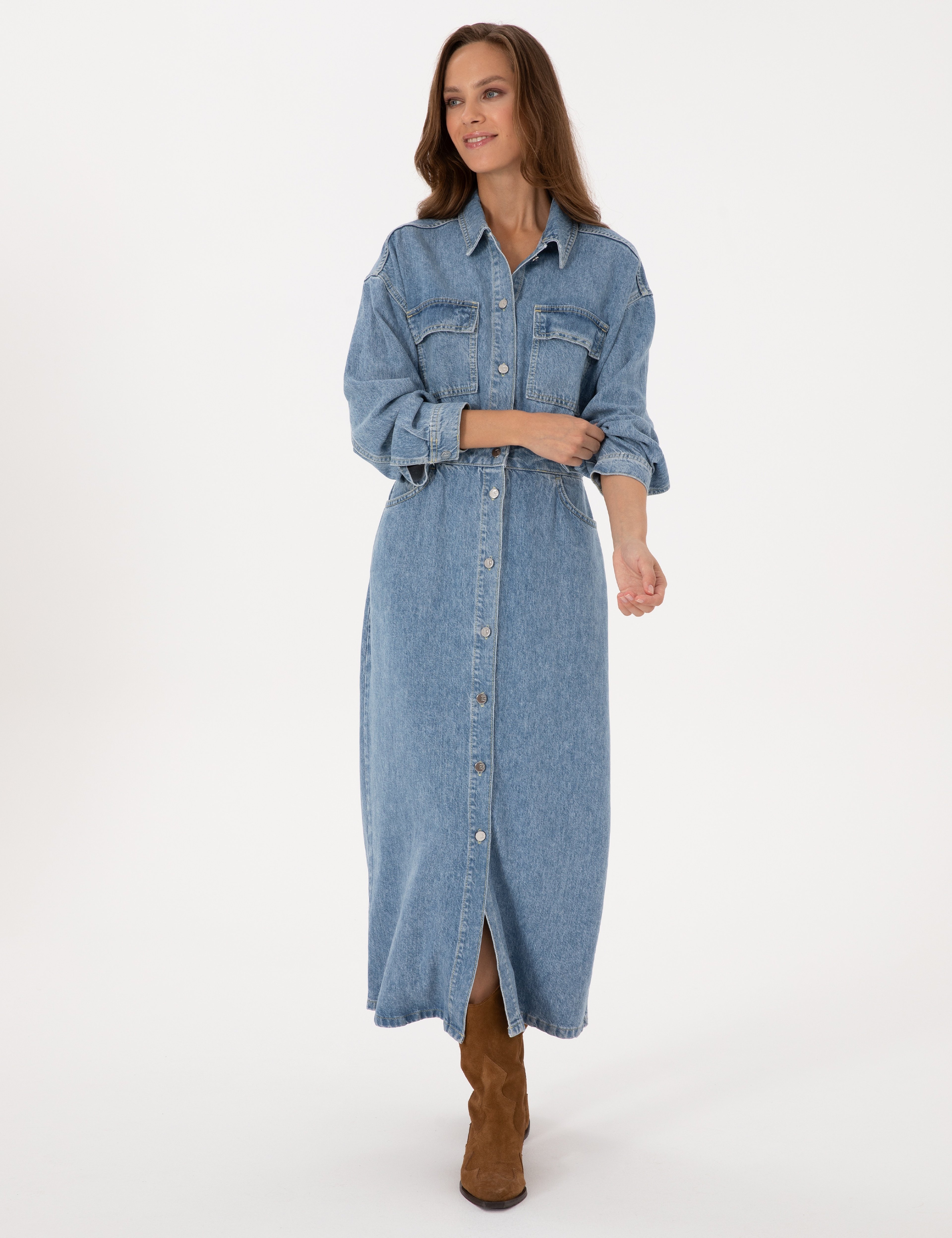 Mavi Comfort Fit Jean Elbise - Image 3