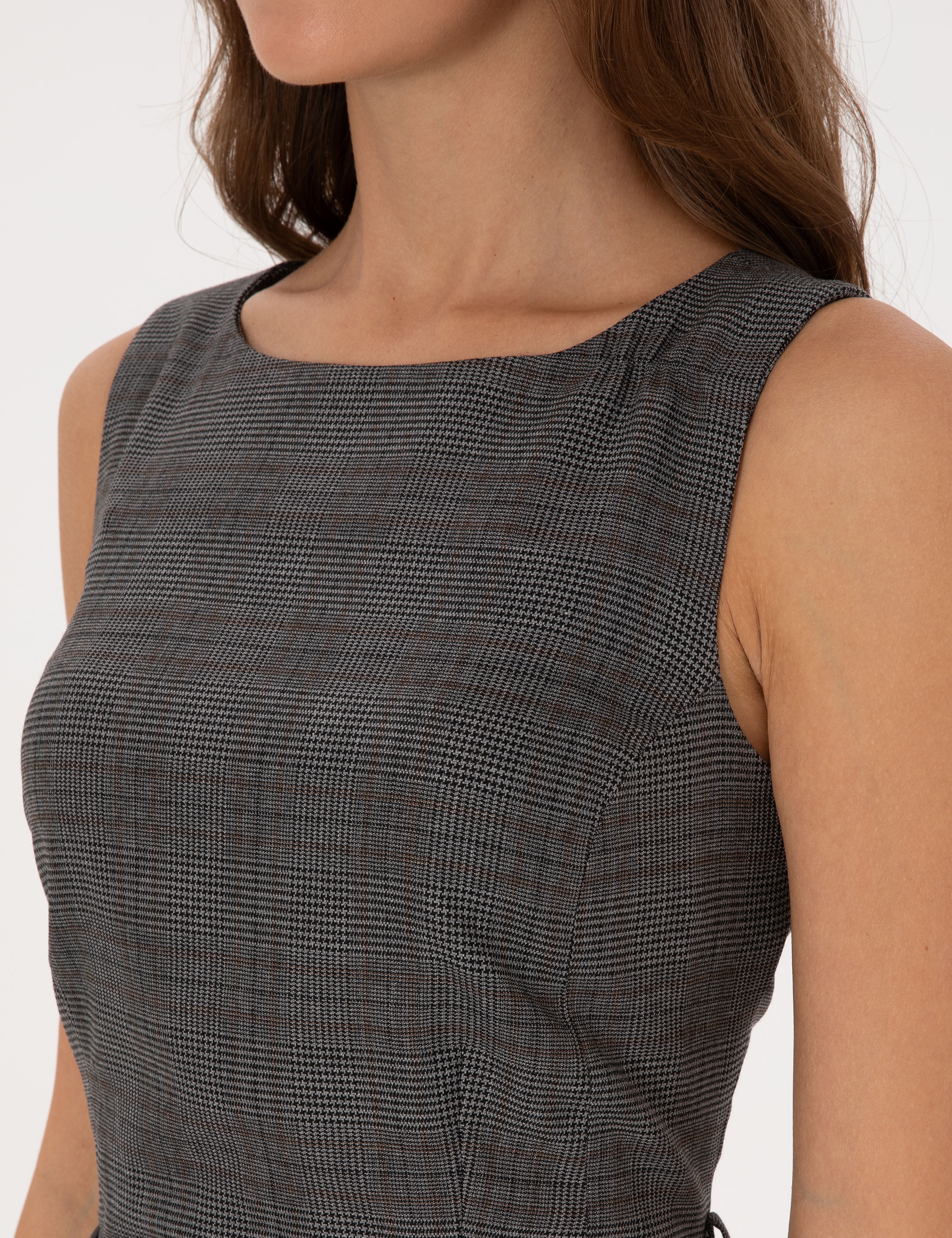 Antrasit Slim Fit Dokuma Elbise - Image 6