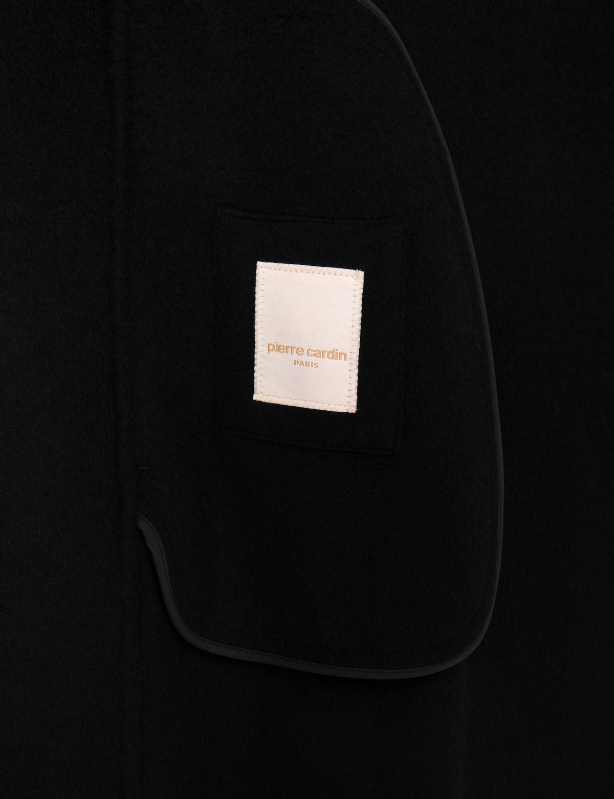 Siyah Regular Fit Kaşe Kaban - 50309079003