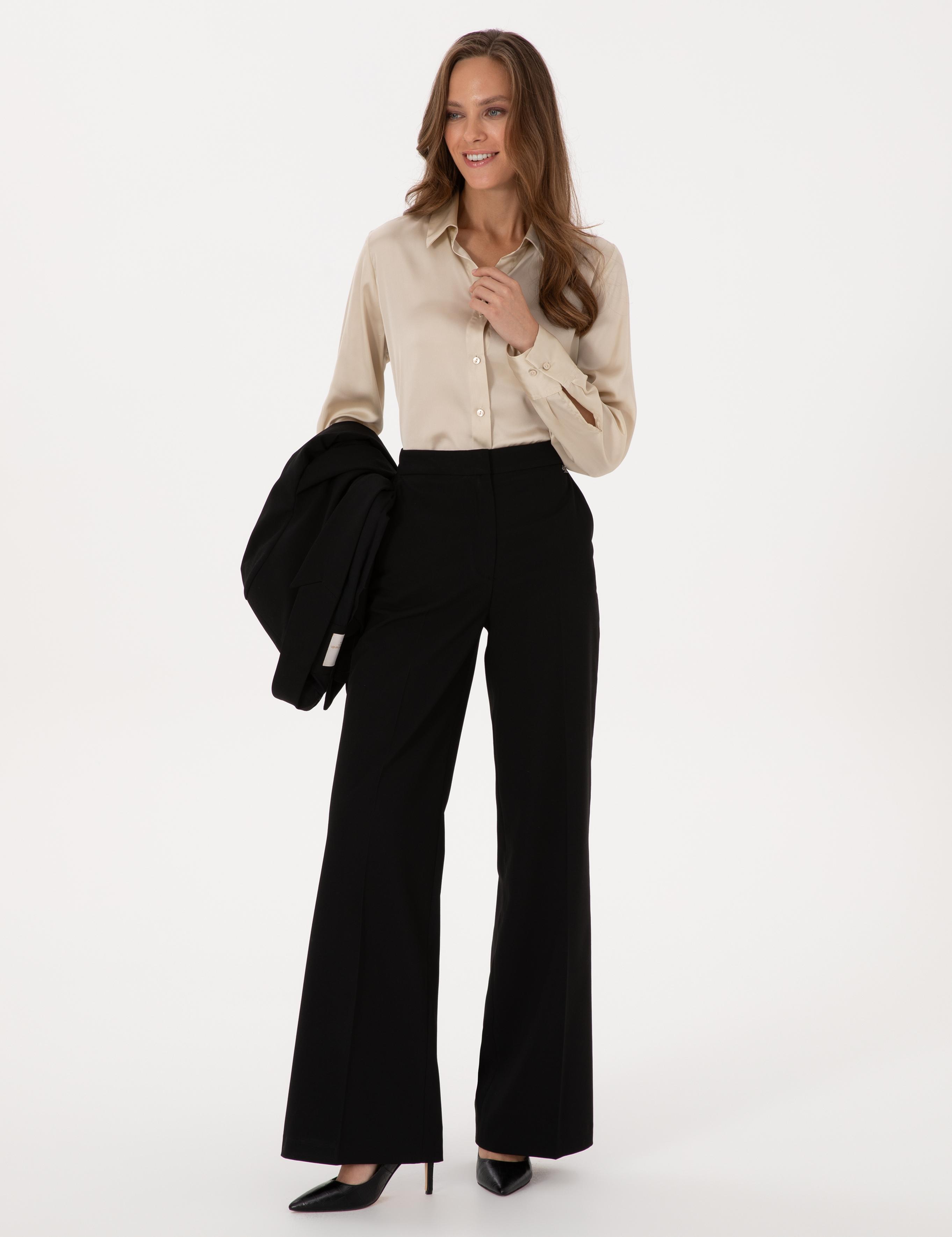 Kum Regular Fit Saten Uzun Kollu Gömlek