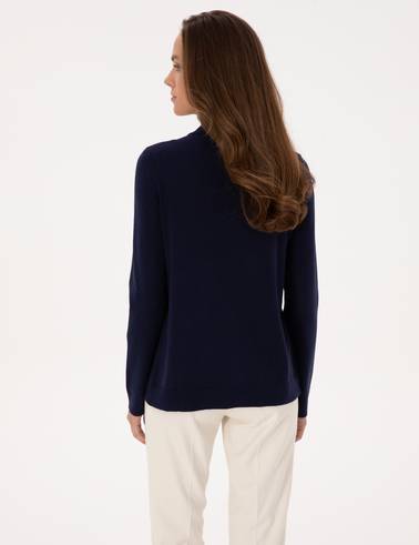 Lacivert Slim Fit Triko Hırka