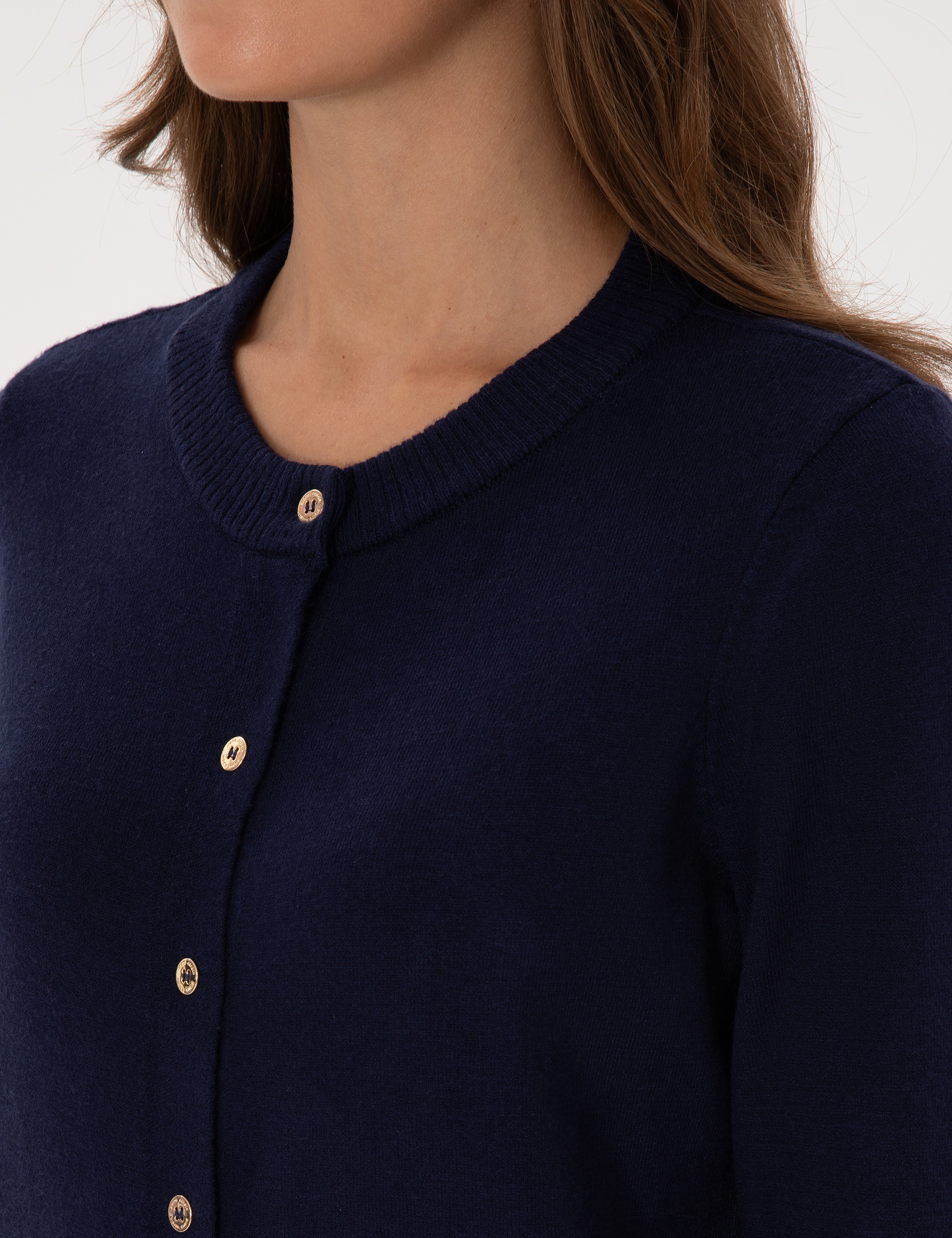 Lacivert Slim Fit Triko Hırka