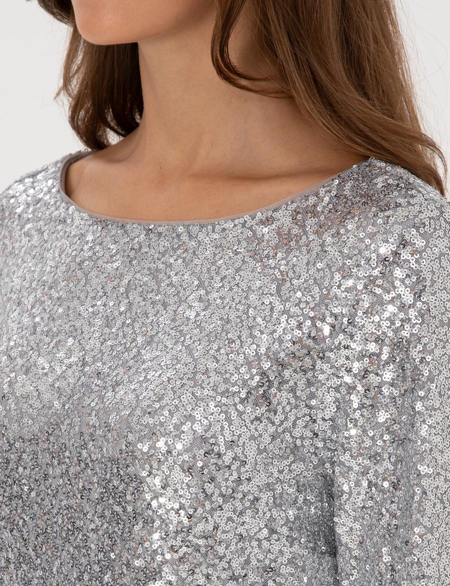 Gri Slim Fit Dokuma Elbise